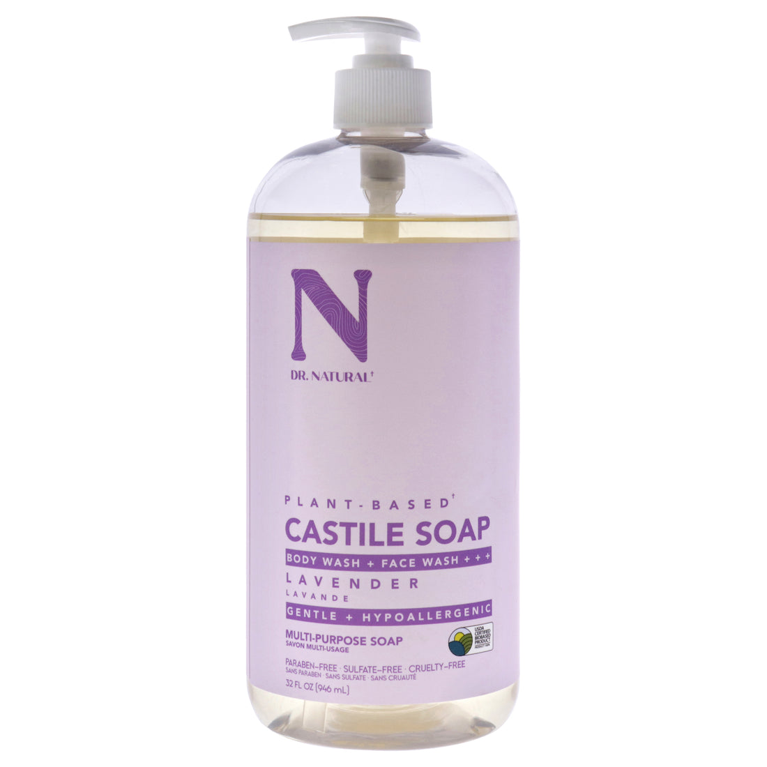Dr. Natural Castile Liquid Soap - Lavender