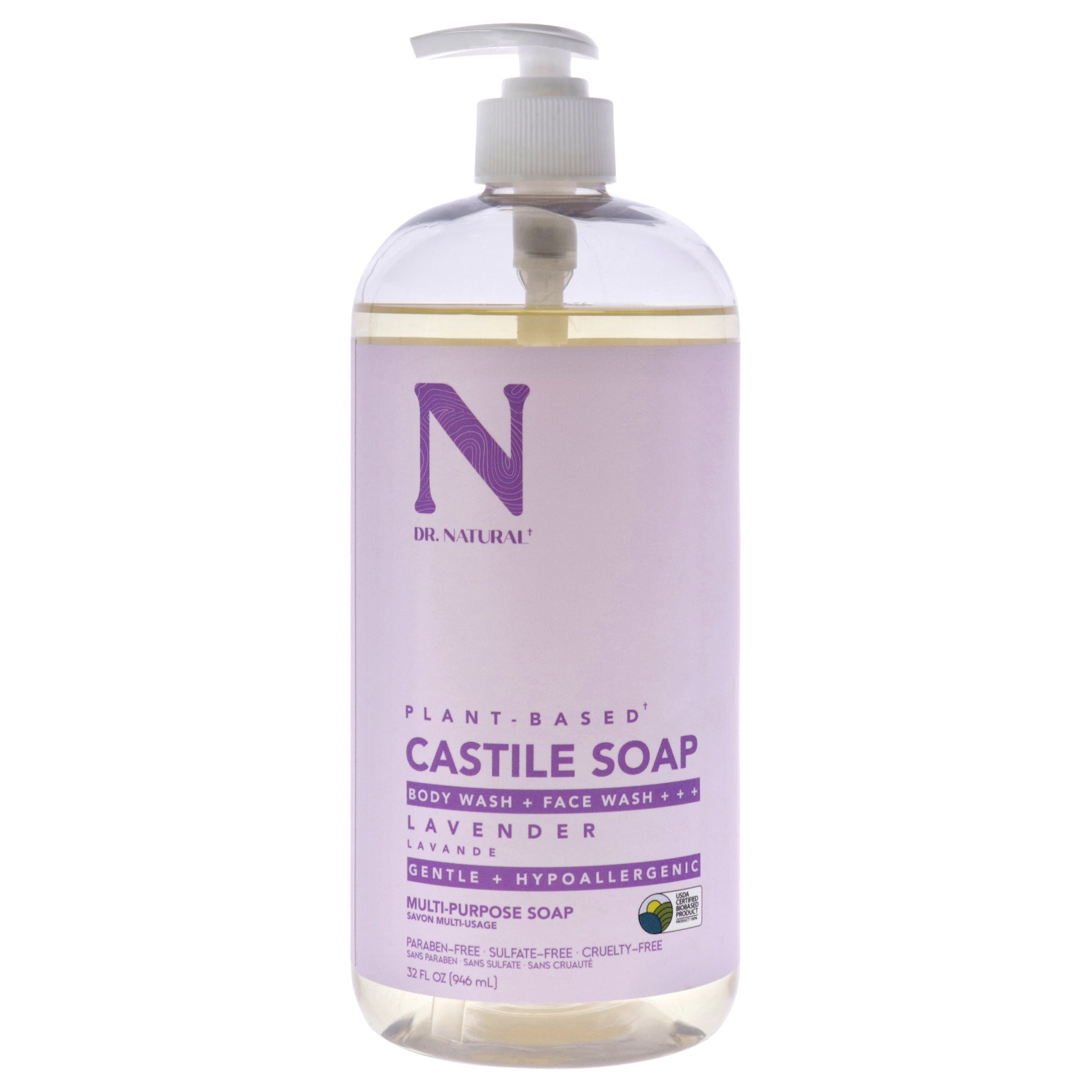 Dr. Natural Castile Liquid Soap - Lavender