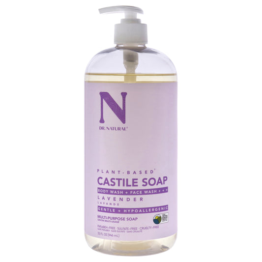 Castile Liquid Soap - Lavender by Dr. Natural for Unisex - 32 oz Soap