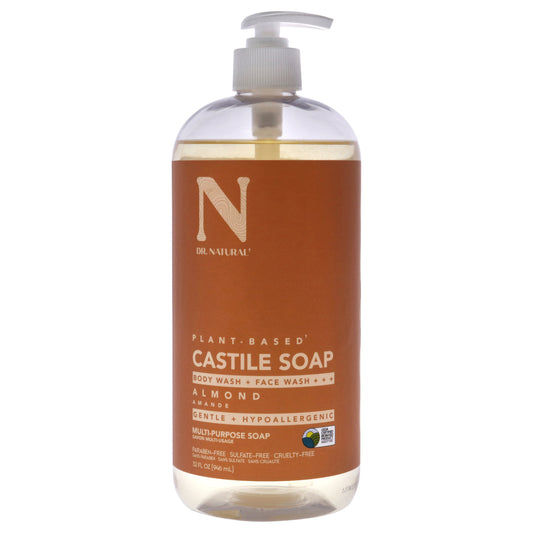Castile Liquid Soap - Almond by Dr. Natural for Unisex - 32 oz Soap