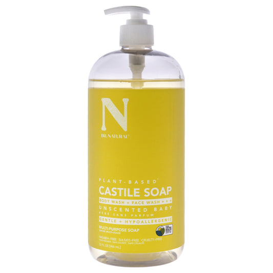 Castile Liquid Soap - Unscented Baby Mild by Dr. Natural for Unisex - 32 oz Soap