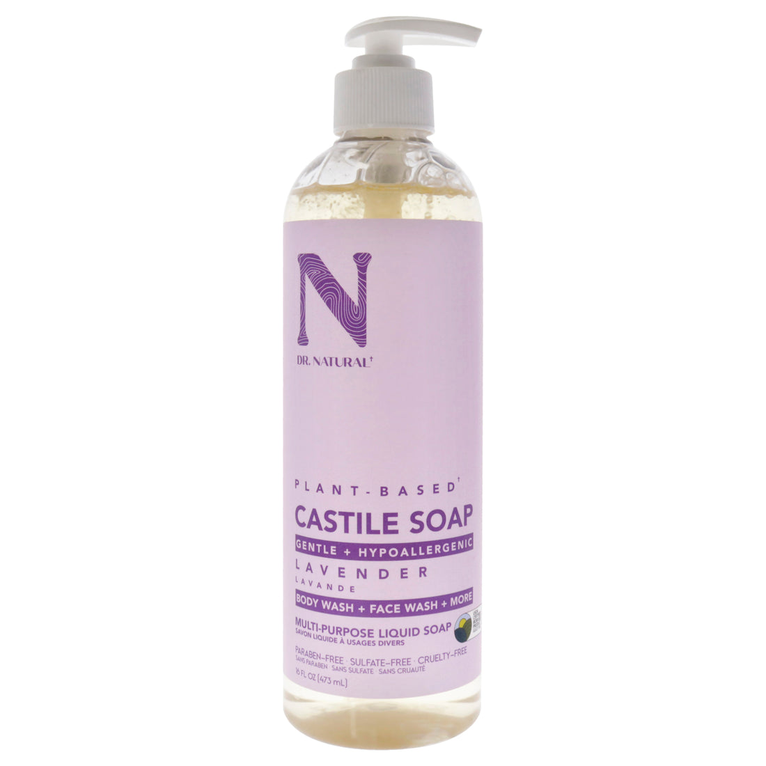 Dr. Natural Castile Liquid Soap - Lavender