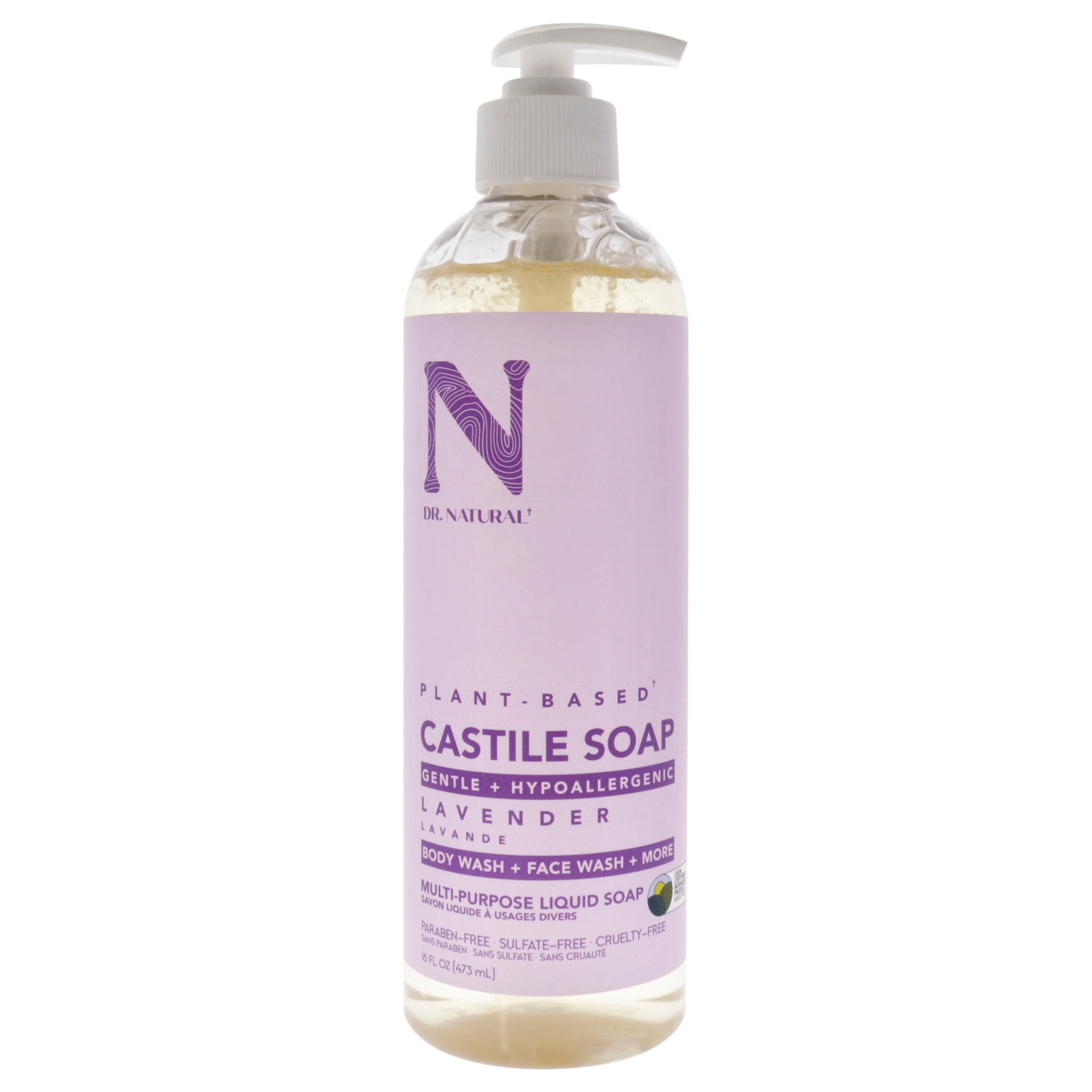 Dr. Natural Castile Liquid Soap - Lavender