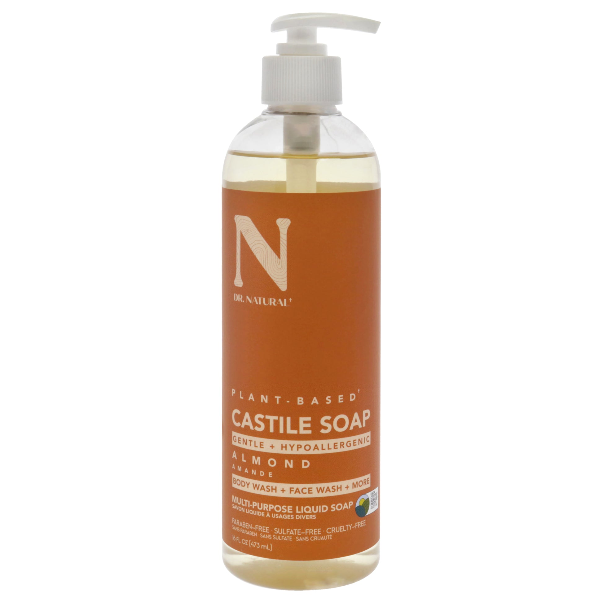 Dr. Natural Castile Liquid Soap - Almond