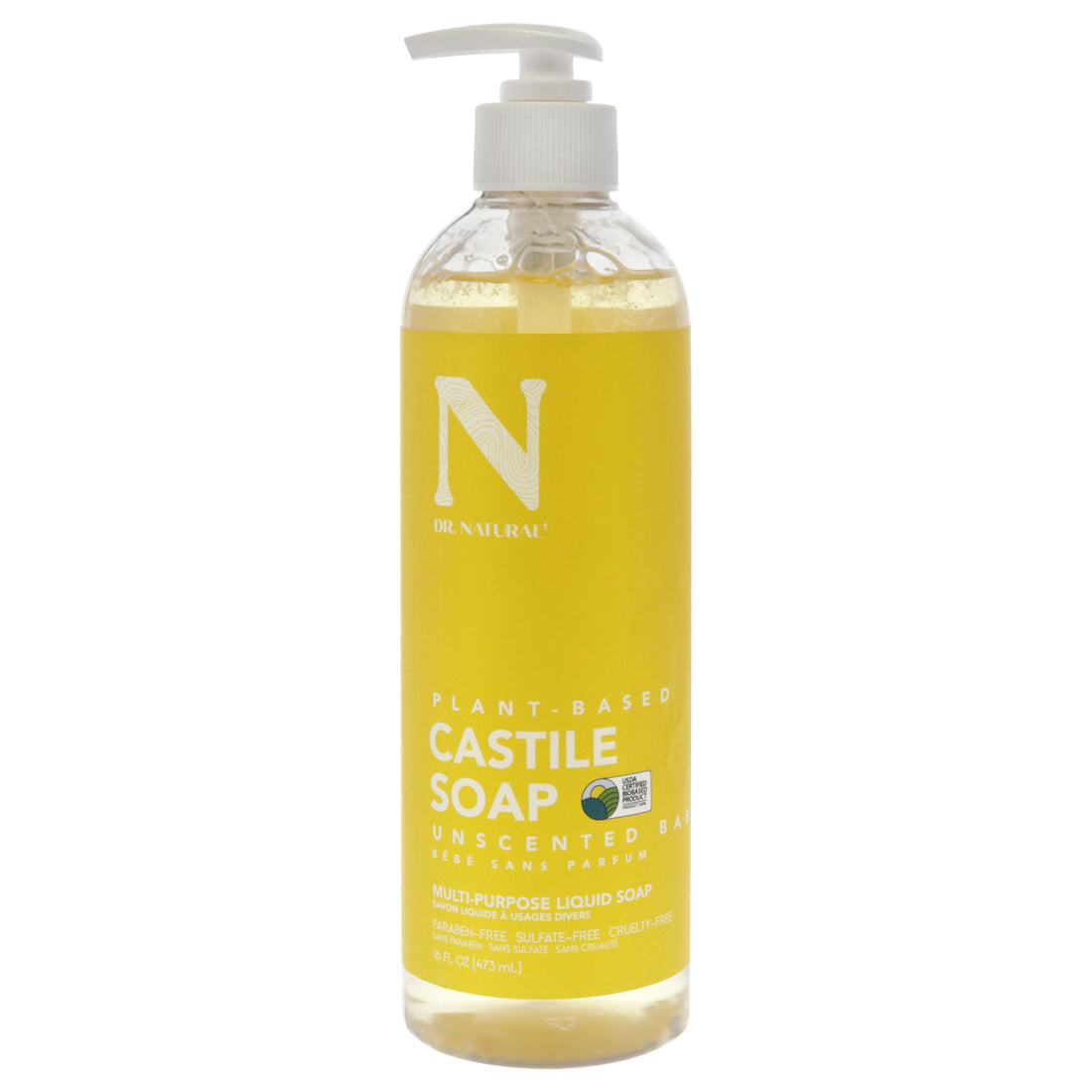Dr. Natural Castile Liquid Soap - Unscented Baby