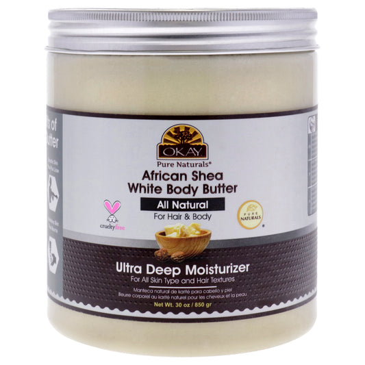 African Shea White Body Butter Moisturizer by Okay for Unisex - 30 oz Body Butter