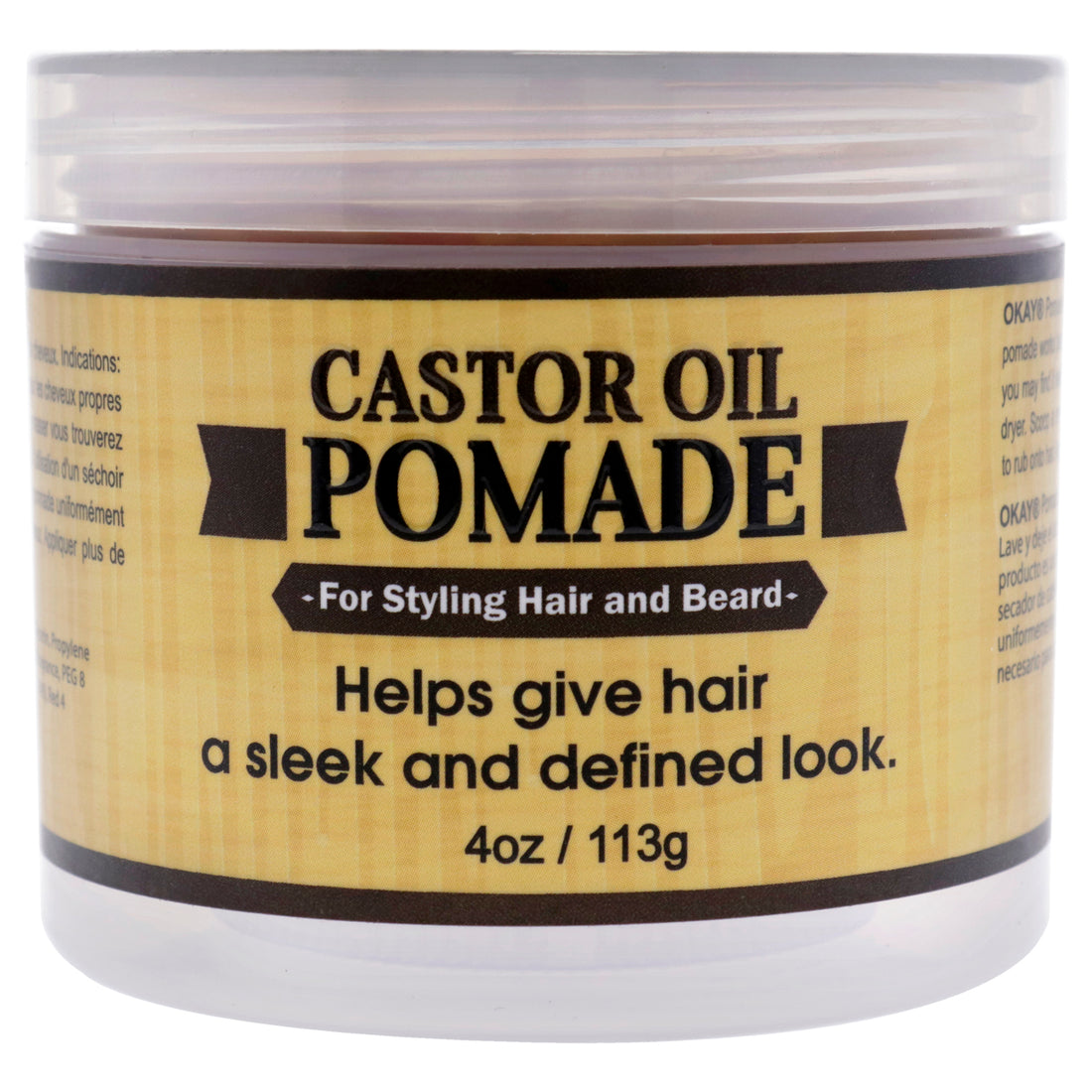 Castor Oil Pomade by Okay for Men - 4 oz Pomade