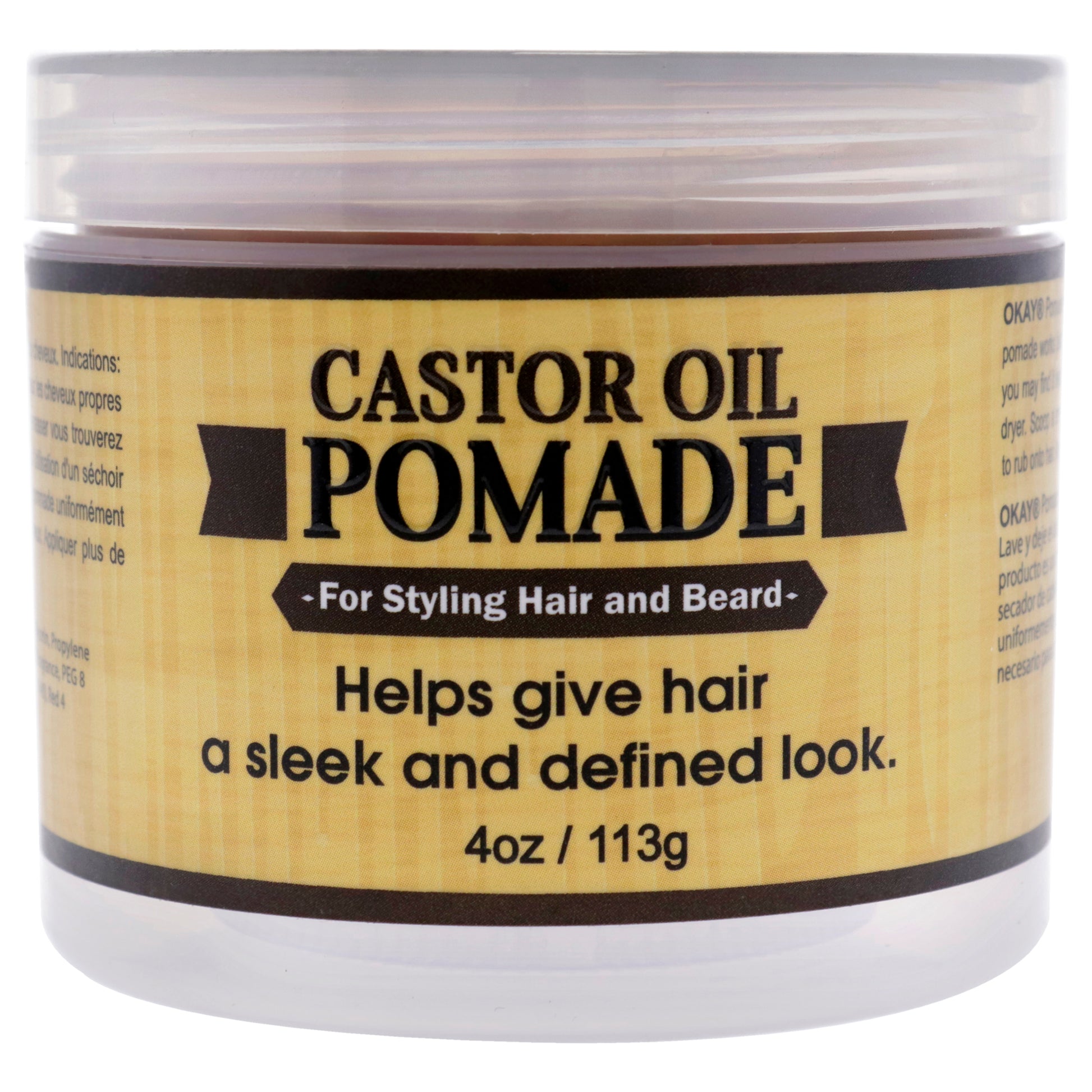 Castor Oil Pomade by Okay for Men - 4 oz Pomade