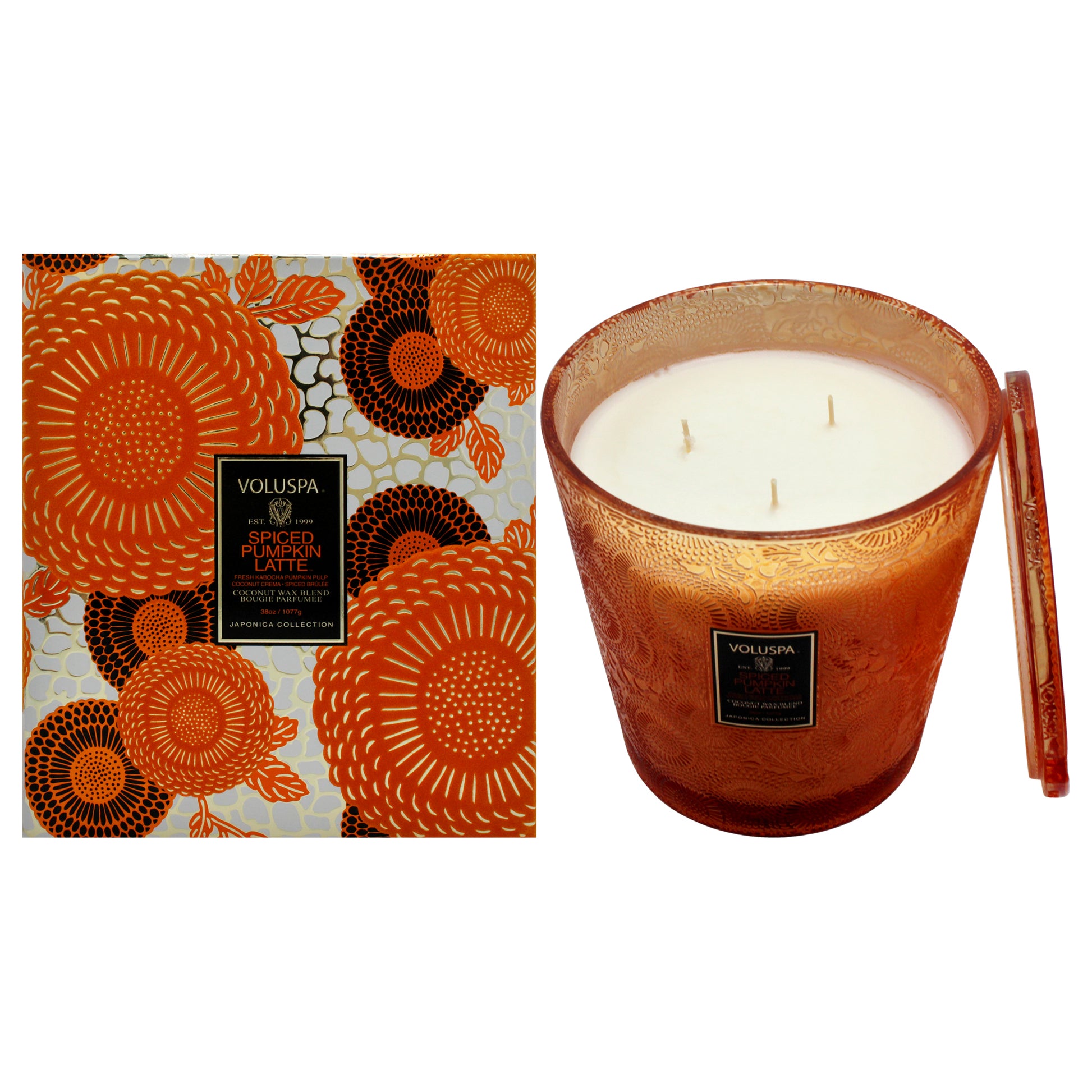 Japonica Collection - Spiced Pumpkin Latte 3 Wick Hearth Candle