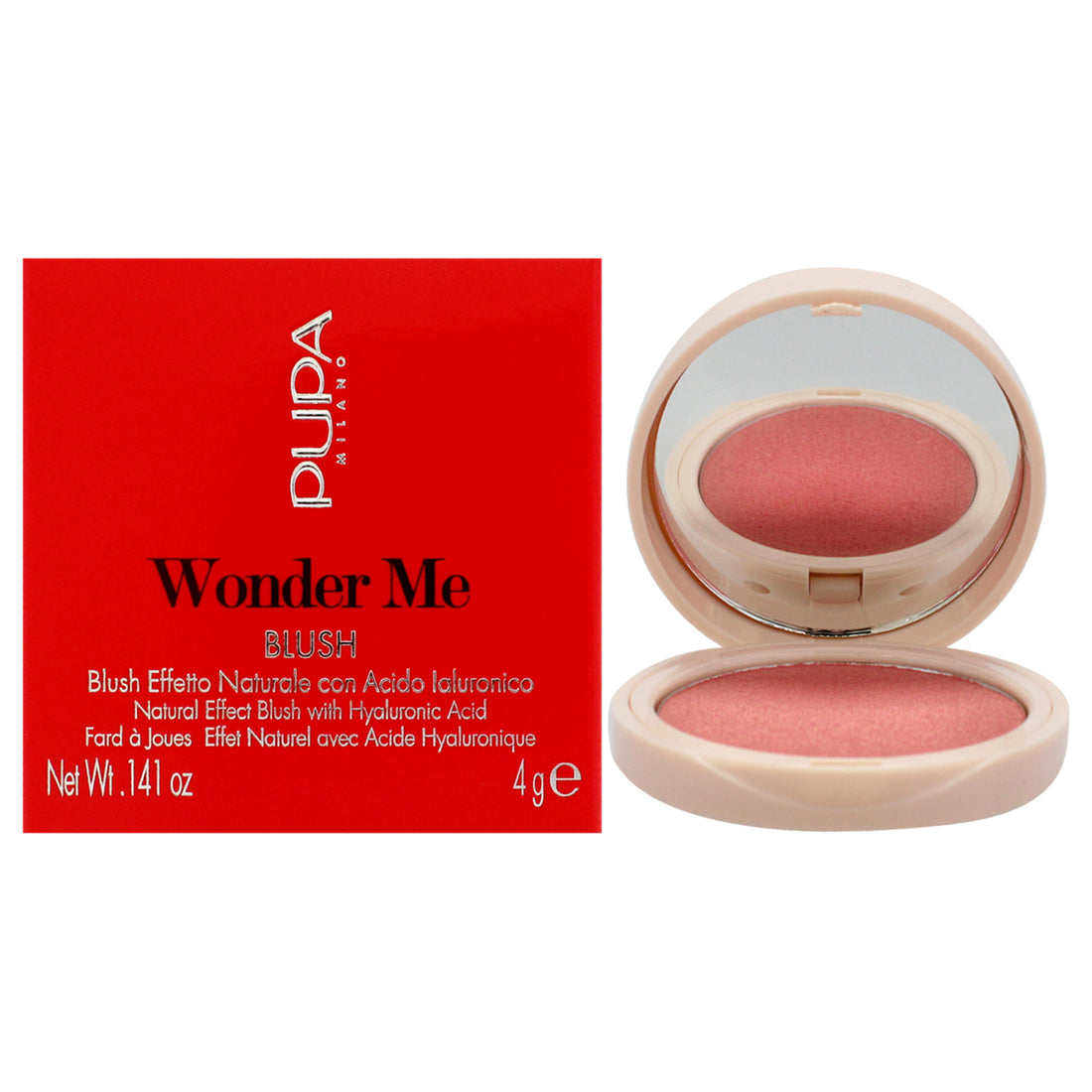 Wonder Me Blush - 002 Hug Me-Glow by Pupa Milano for Women - 0.141 oz Blush