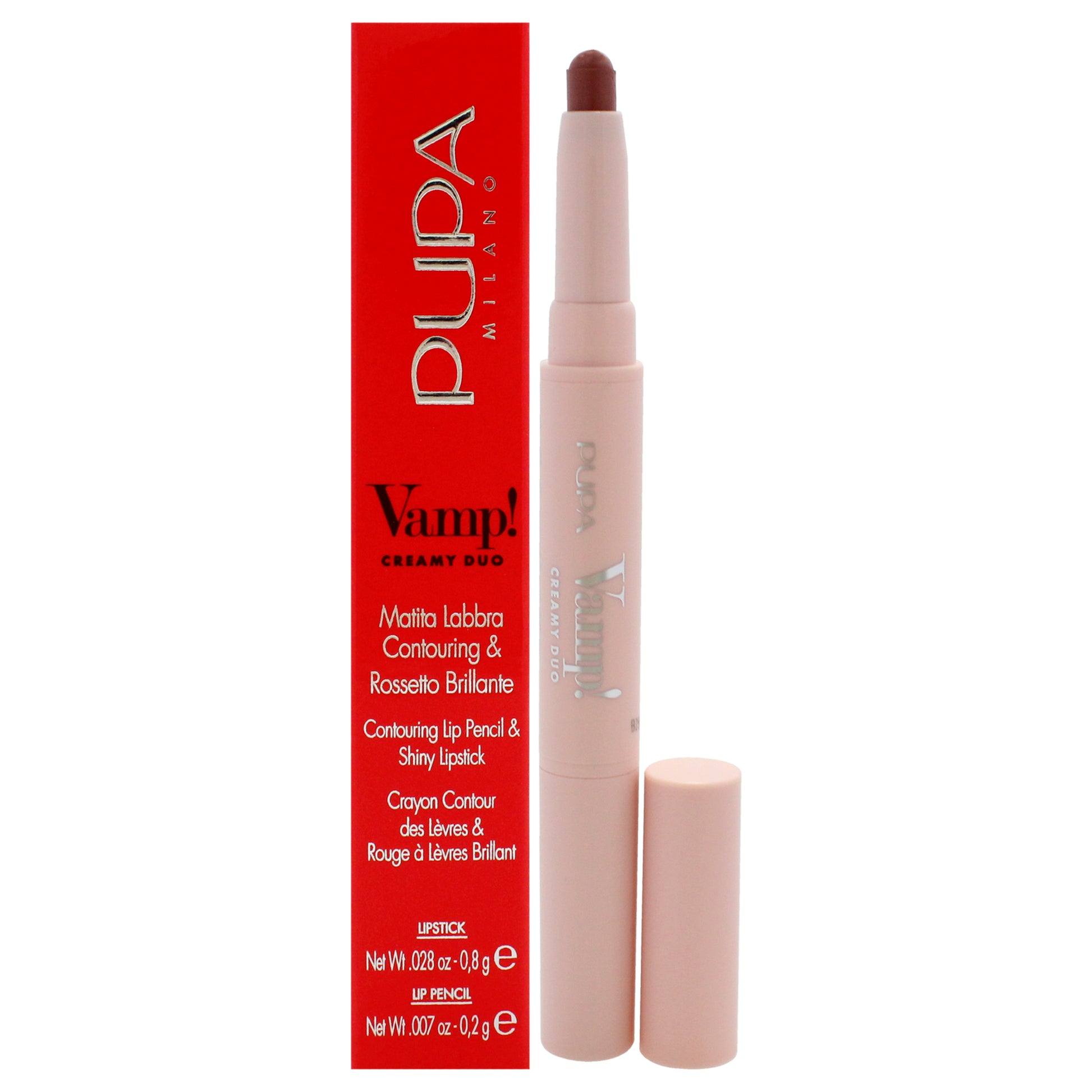 Pupa Milano Vamp! Creamy Duo Contouring Lip Pencil and Shiny Lipstick