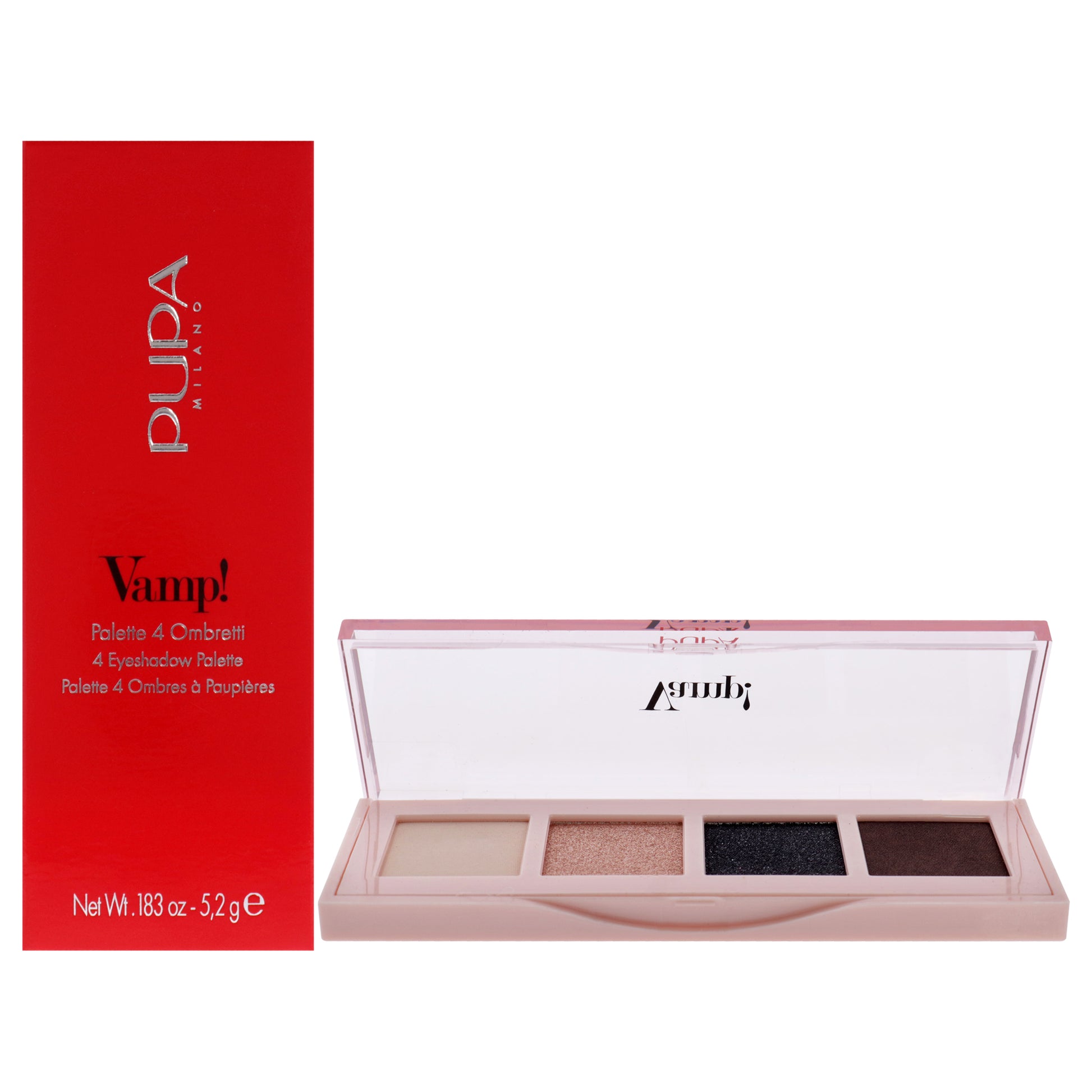 Vamp! 4 Eyeshadow Palette - 006 Deep Nude by Pupa Milano for Women - 0.183 oz Eye Shadow