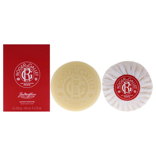 Jean Marie Farina Perfumed Soap Set by Roger & Gallet for Unisex - 3 x 3.5 oz Soap