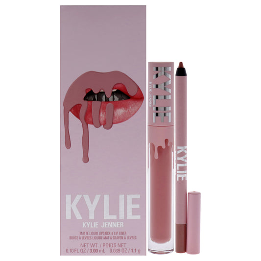Matte Lip Kit - 300 Koko K by Kylie Cosmetics for Women - 2 Pc 0.10oz Matte Liquid Lipstick, 0.039oz Lip Liner