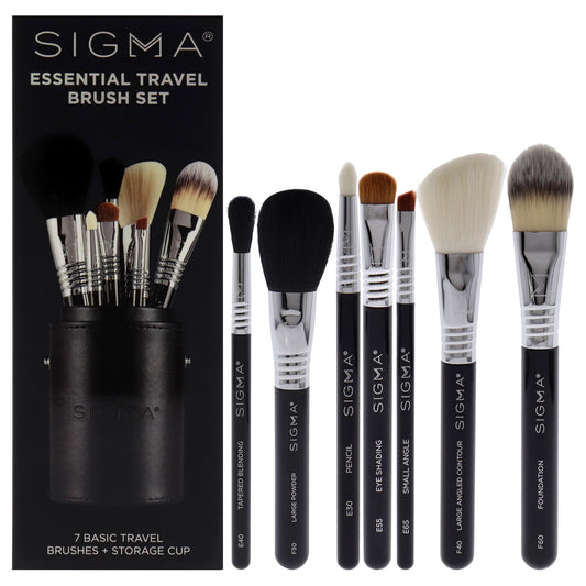 Essential Travel Brush Set by SIGMA for Women - 7 Pc Brush