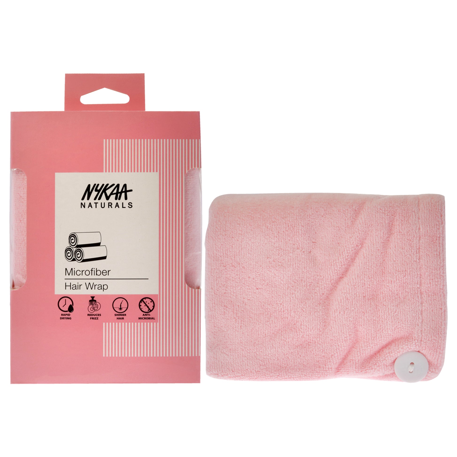 Microfiber Hair Wrap Towel - Pink