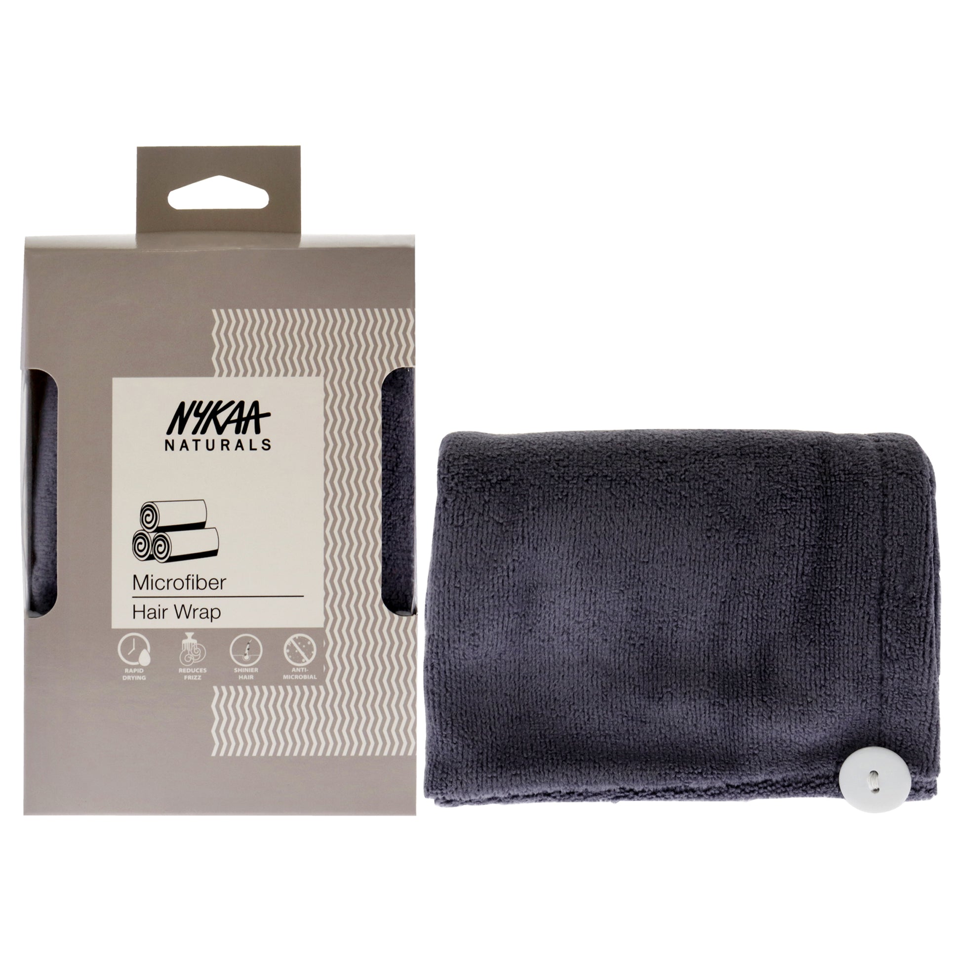Microfiber Hair Wrap Towel - Grey