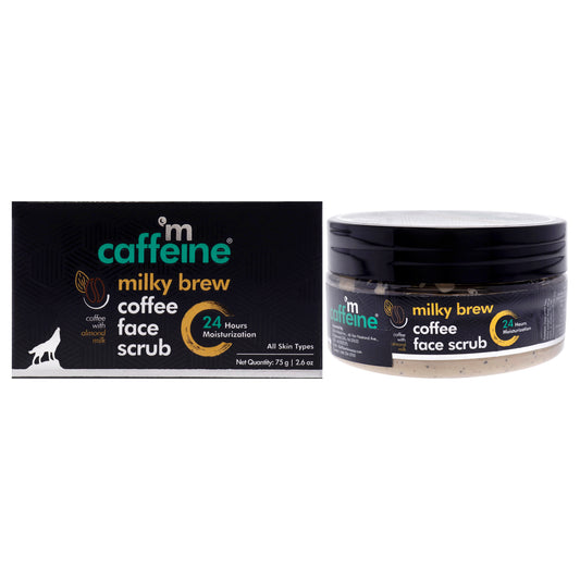 Milky Brew Coffee Face Scrub - Almond Milk - All Skin Types by mCaffeine for Unisex - 2.6 oz Scrub