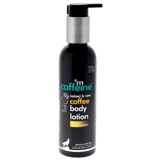 Naked and Raw Coffee Body lotion - White Water Lily - Normal to Oily Skin by mCaffeine for Unisex - 6.76 oz Body Lotion