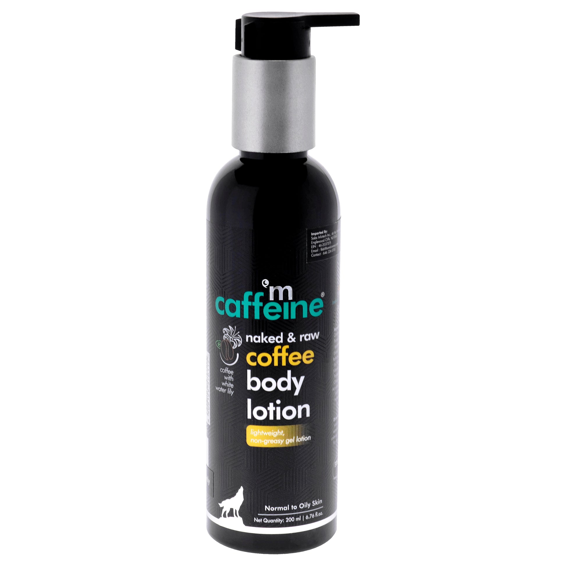Naked and Raw Coffee Body lotion - White Water Lily - Normal to Oily Skin