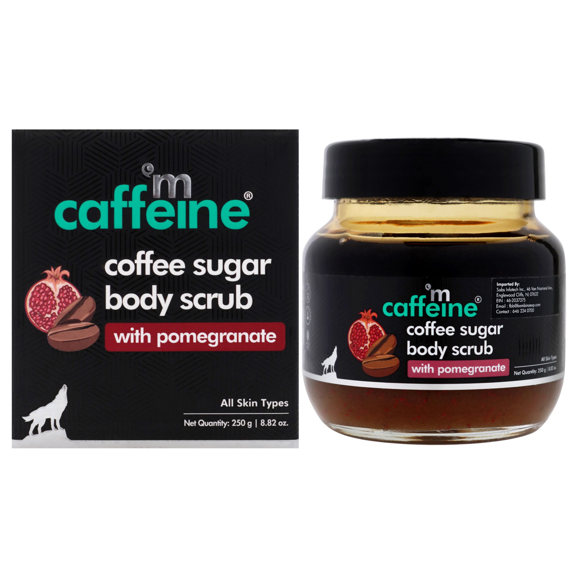 Coffee Sugar Body Scrub - Pomegranate - All Skin Types