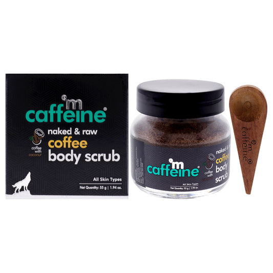 Naked and Raw Coffee Body Scrub - Coconut - All Skin Types by mCaffeine for Unisex - 1.94 oz Scrub