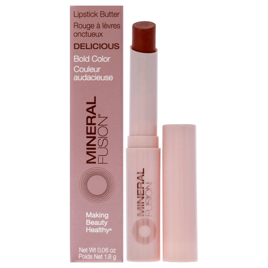 Lipstick Butter - Delicious by Mineral Fusion for Women - 0.06 oz Lipstick