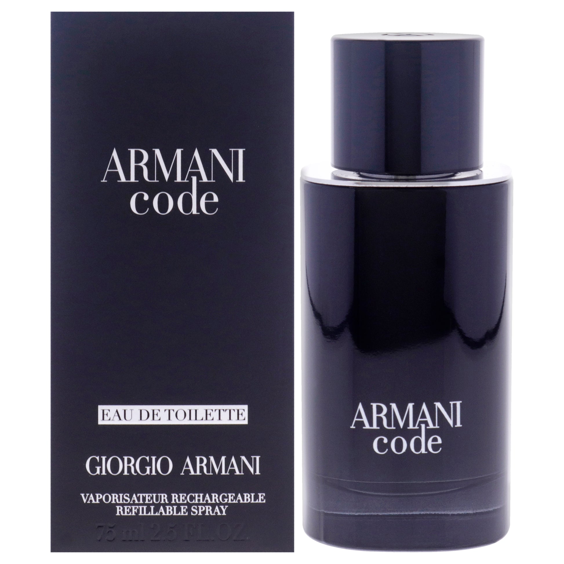 Armani Code by Giorgio Armani for Men - 2.5 oz EDT Spray (Refillable)