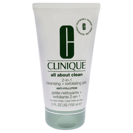 All About Clean 2-In-1 Cleansing Plus Exfoliating Jelly by Clinique for Women - 5 oz Cleanser