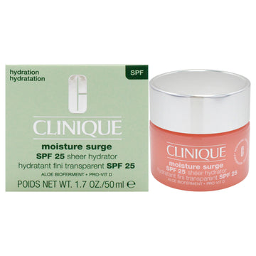 Moisture Surge Sheer Hydrator Cream SPF 25 by Clinique for Women - 1.7 oz Moisturizer