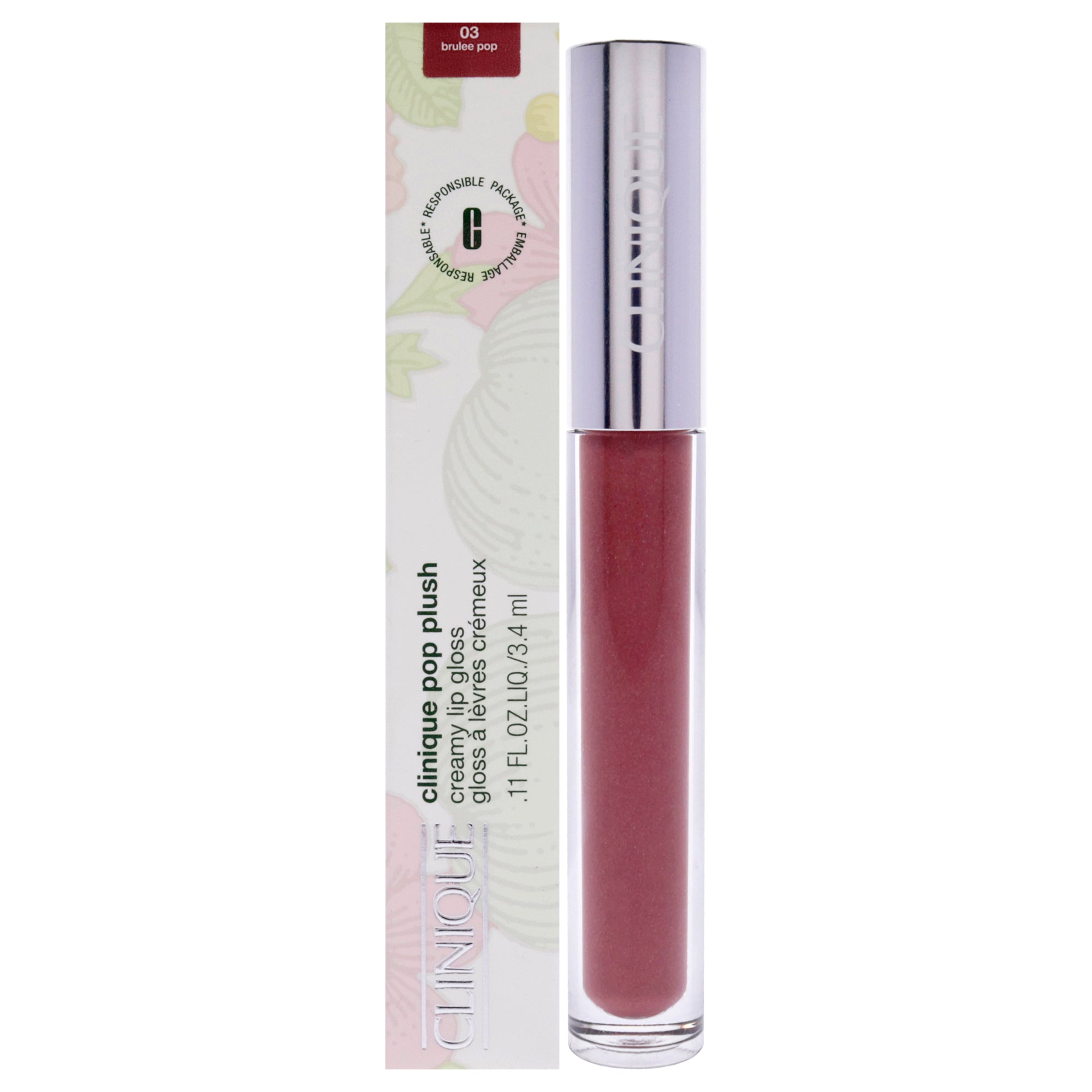 Pop Plush Creamy Lip Gloss - Brulee Pop by Clinique for Women - 0.11 oz Lip Gloss