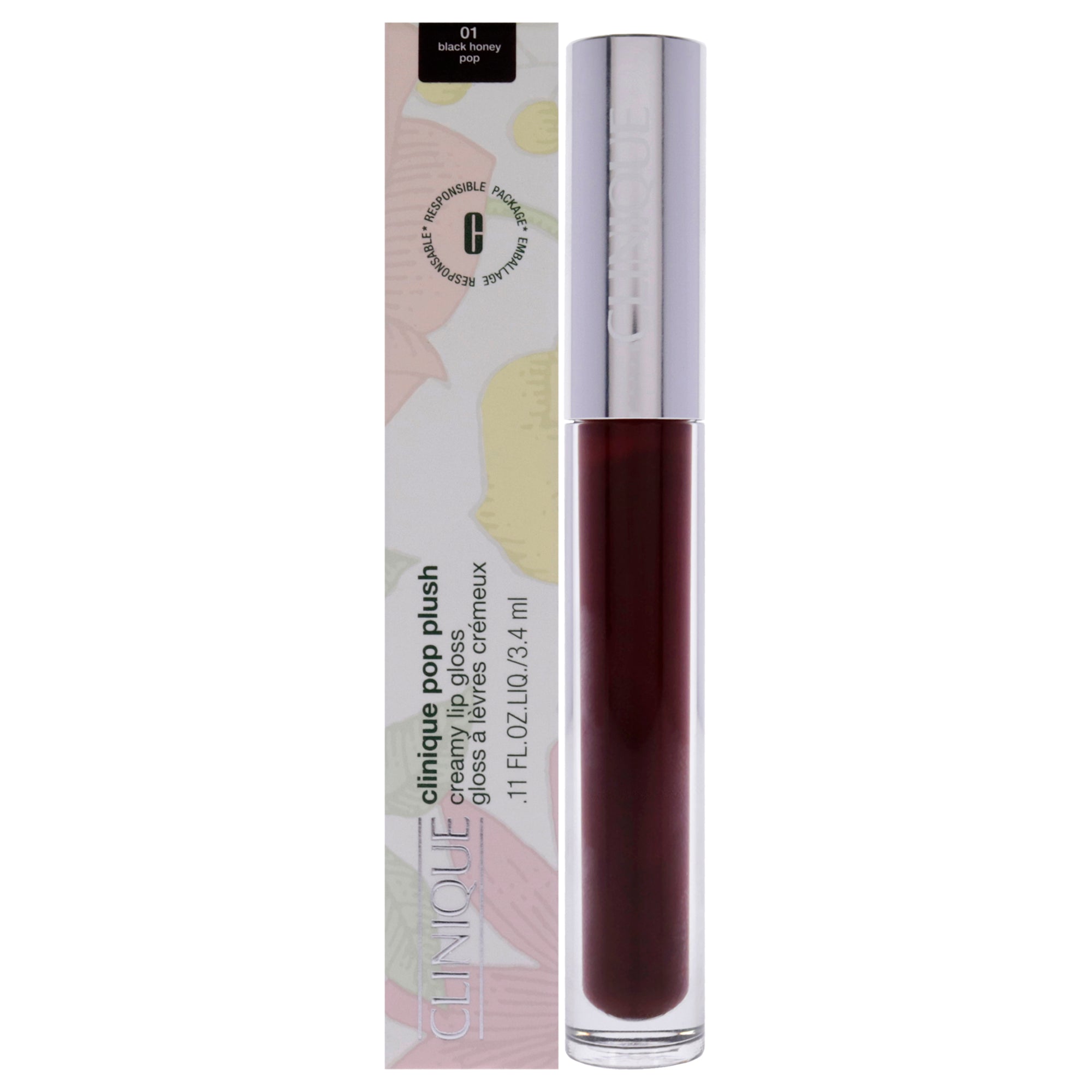 Pop Plush Creamy Lip Gloss - Black Honey Pop by Clinique for Women - 0.11 oz Lip Gloss