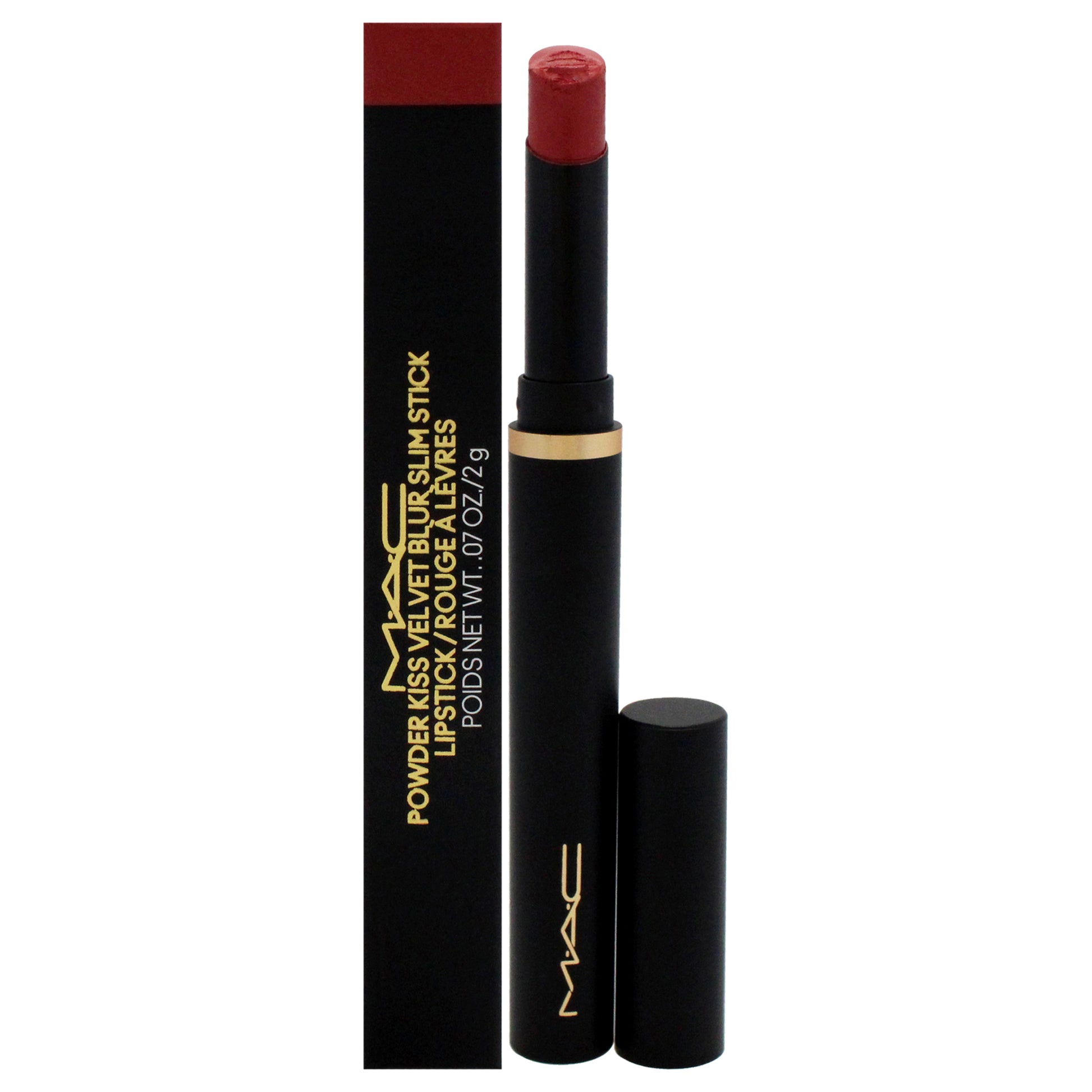 Powder Kiss Velvet Blur Slim Stick - Brickthrough by MAC for Women - 0.7 oz Lipstick