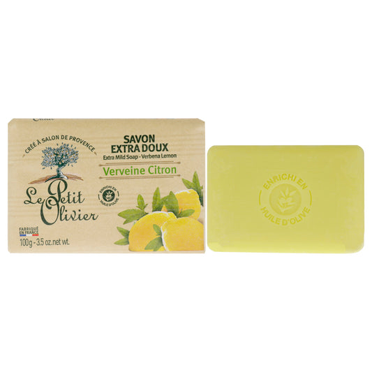 Extra Mild Soap - Verbena and Lemon by Le Petit Olivier for Unisex - 3.5 oz Soap