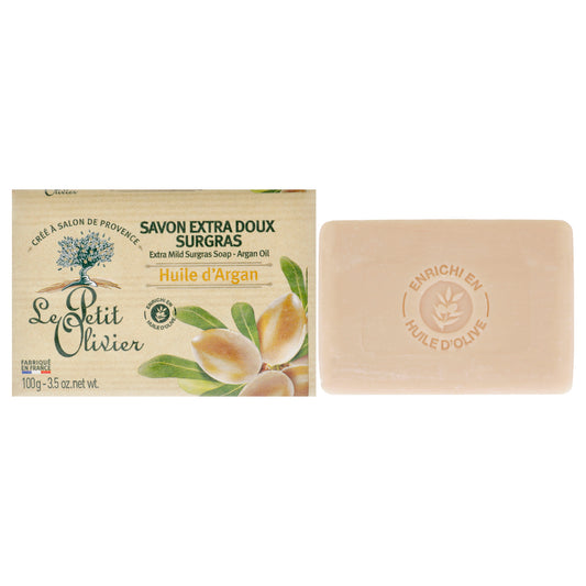 Extra Mild Surgras Soap - Argan Oil by Le Petit Olivier for Unisex - 3.5 oz Soap