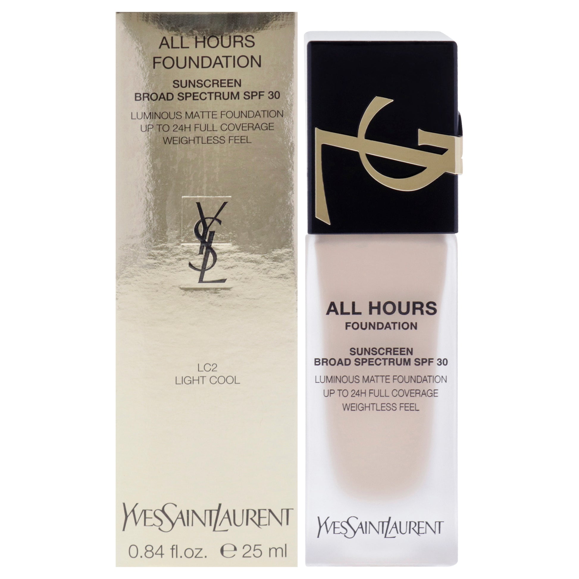 All Hours Foundation SPF 30 - LC2 Light Cool by Yves Saint Laurent for Women - 0.84 oz Foundation