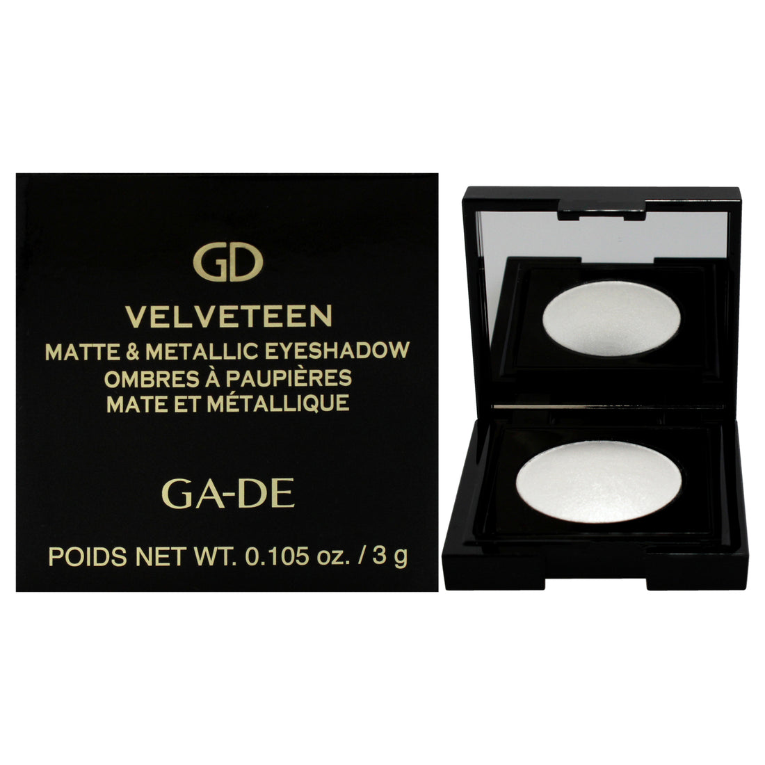 Velveteen Matte and Metallic Eyeshadow - 227 White Whisper by GA-DE for Women - 0.105 oz Eye Shadow