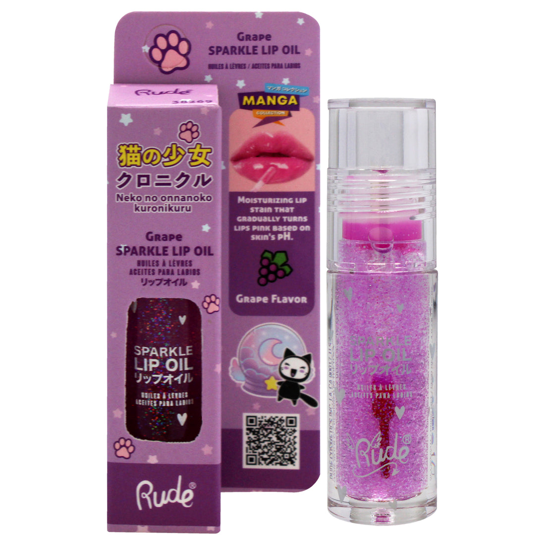 Rude Cosmetics Manga Collection Sparkle Lip Oil