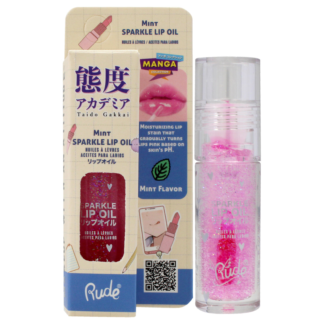 Rude Cosmetics Manga Collection Manga Sparkle Lip Oil