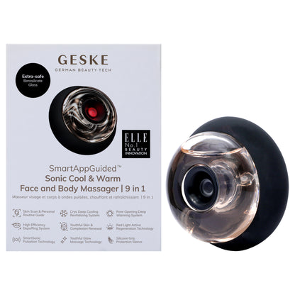 Sonic Cool and Warm Face and Body Massager 9 in 1 - Gray