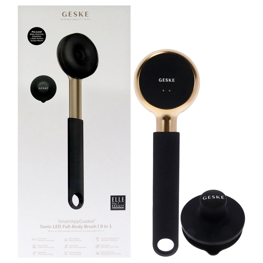 Sonic LED Full-Body Brush 9 in 1 - Gray