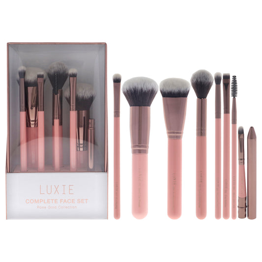 Rose Gold Complete Face Brush Set
