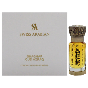 Shaghaf Oud Azraq by Swiss Arabian for Unisex - 0.4 oz Parfum Oil