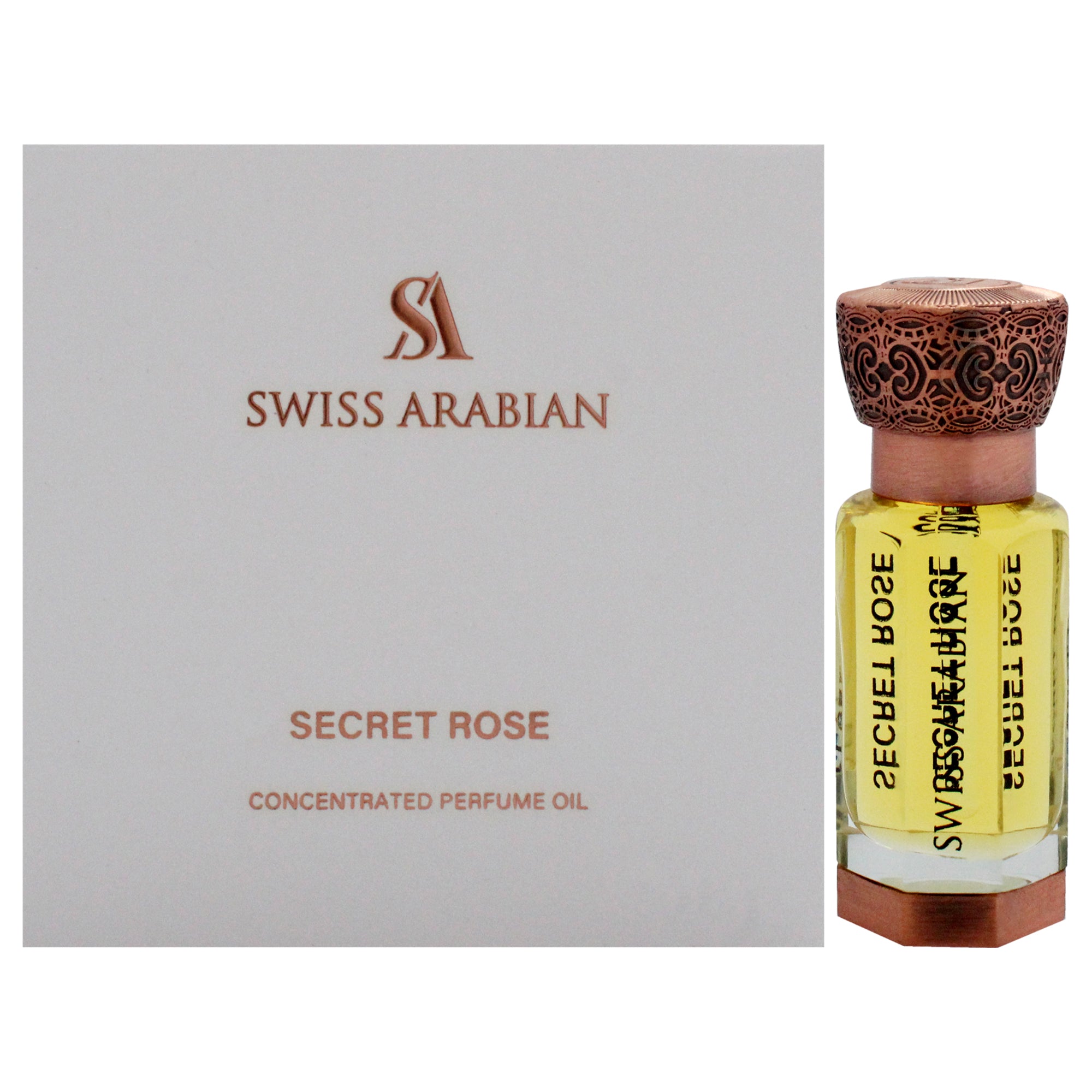 Secret Rose by Swiss Arabian for Unisex - 0.4 oz Parfum Oil