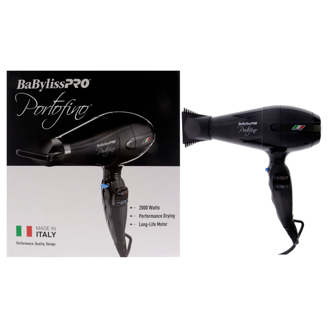 Nano Titanium Portofino Hair Dryer - BPOR1-Black