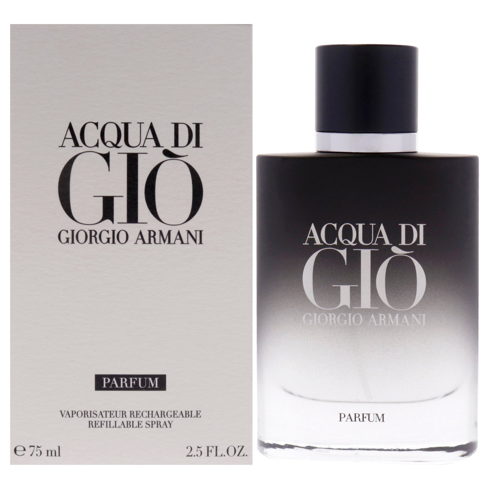 Acqua Di Gio by Giorgio Armani for Men - 2.5 oz Parfum Spray (Refillable)