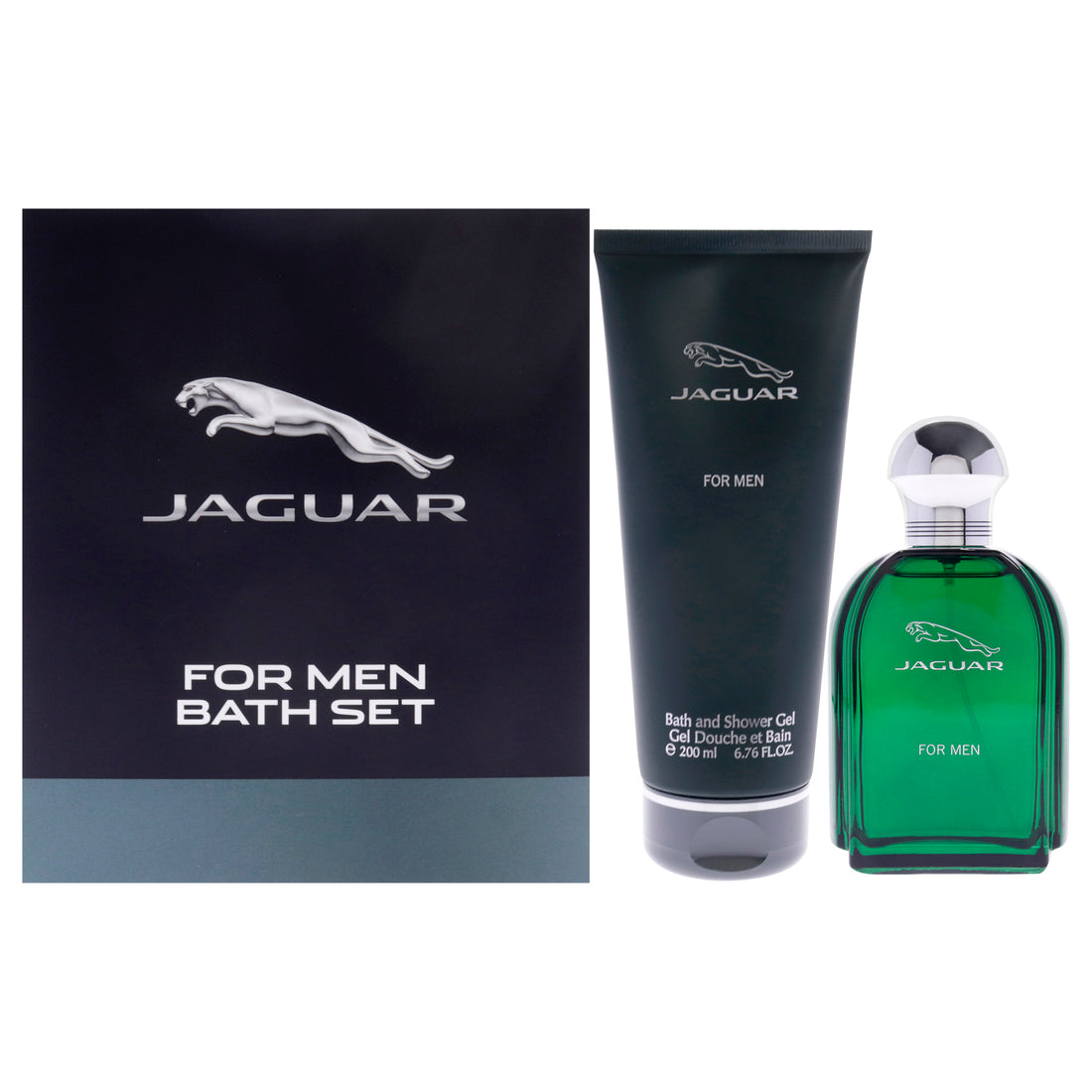 Jaguar Green by Jaguar for Men - 2 Pc Gift Set 3.4oz EDT Spray, 6.76oz Bath and Shower Gel