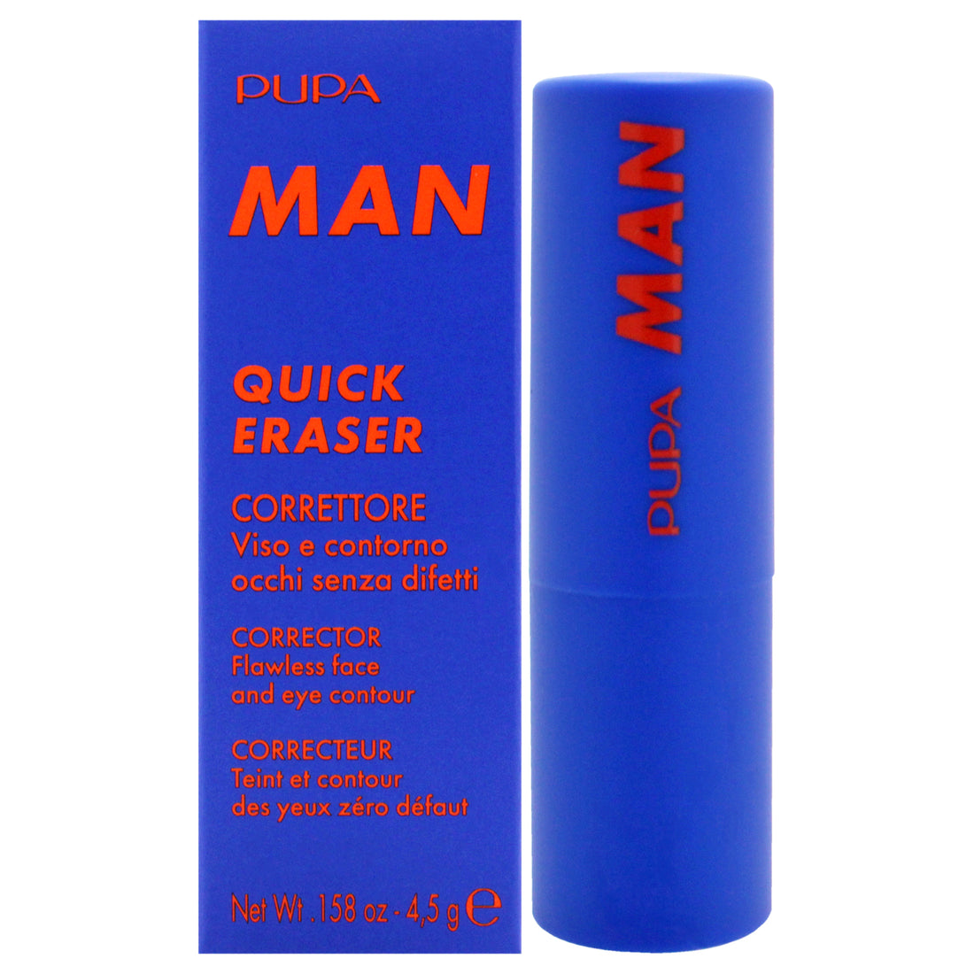 Quick Eraser Corrector - 001 Light-Medium by Pupa Milano for Men - 0.158 oz Concealer