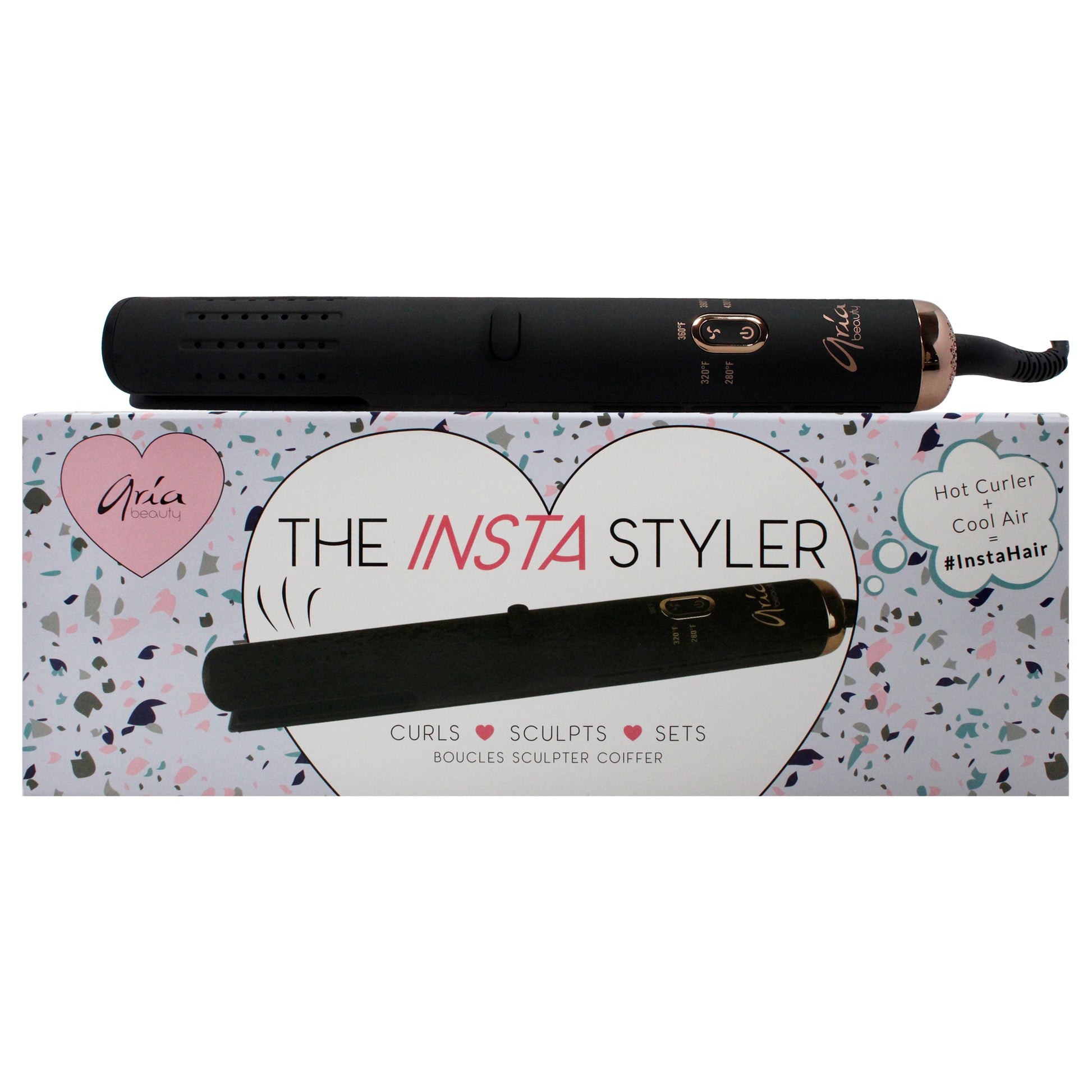 Insta Styler Ceramic Hair Curler - Black
