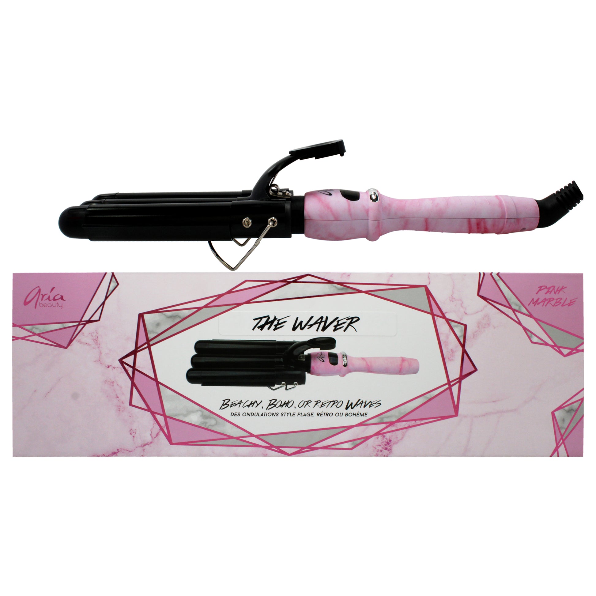 The Waver - Pink Marble by Aria Beauty for Women - 25 mm Waver